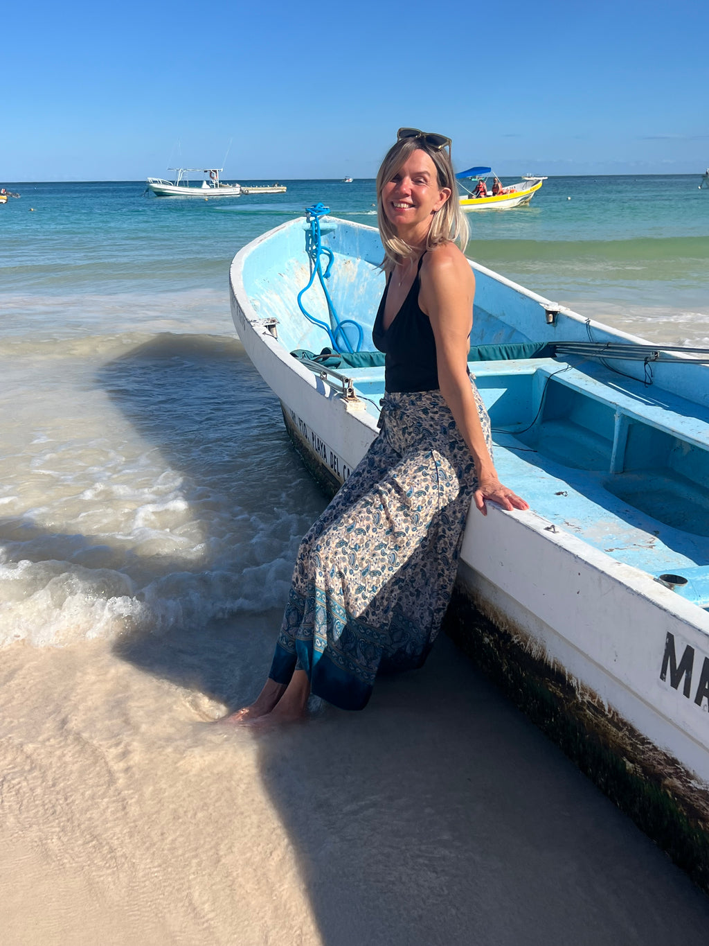 Moroccan Wrap Trousers Blue