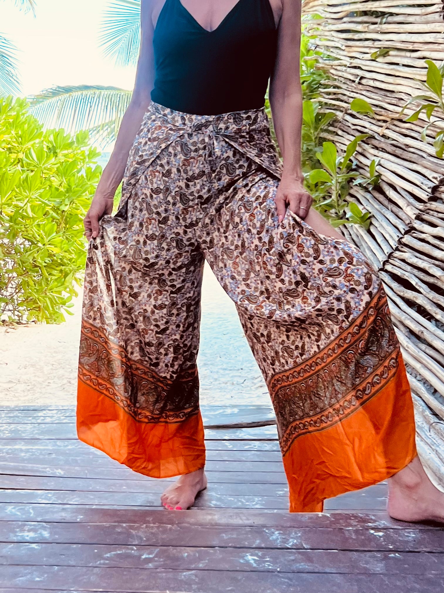 Moroccan Wrap Trousers Orange