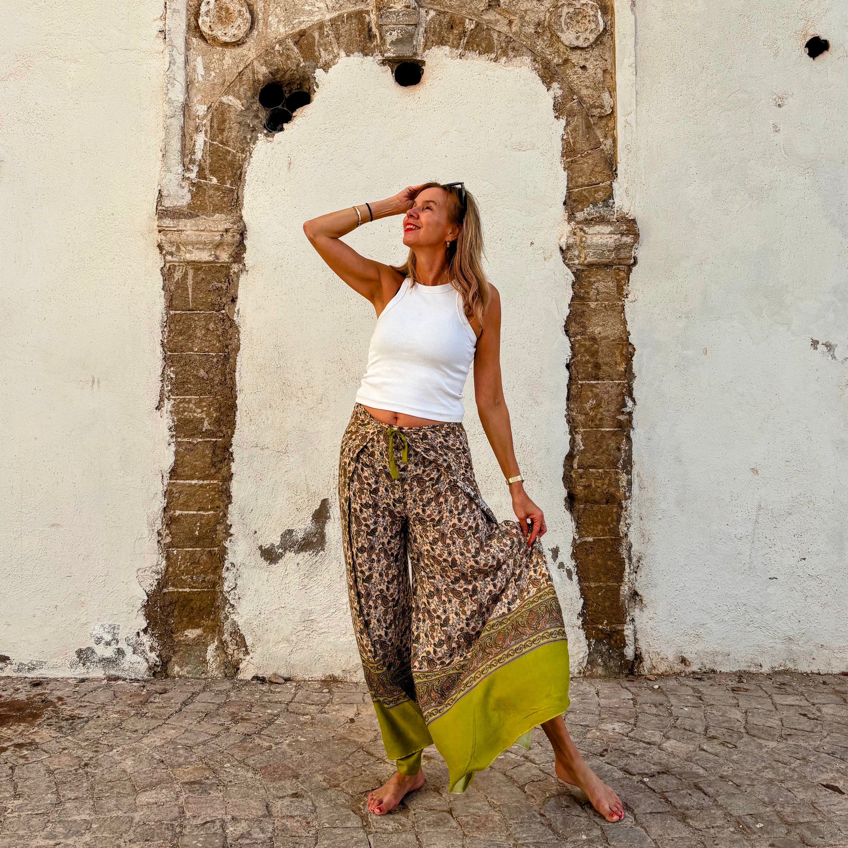 Moroccan Wrap Trousers Green