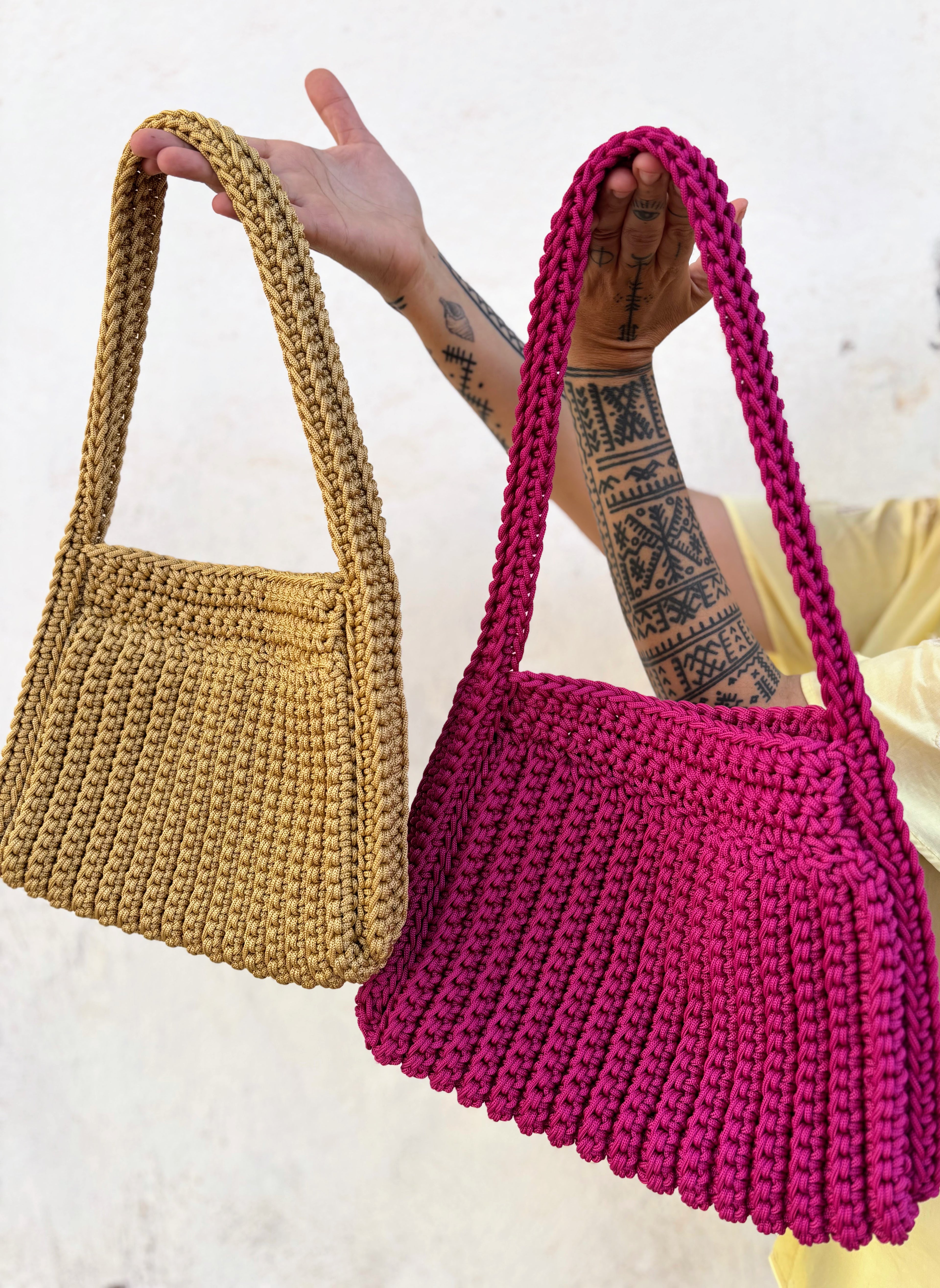 Handwoven Crochet Shoulder Bags